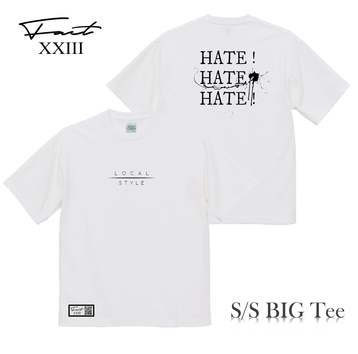 ”LOCAL STYLE" HATE Big Silhouett Tee